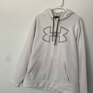 Under Armour hooded sweatshirt. Size Large. Color white.